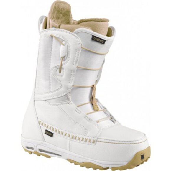 NEW Burton Emerald Womens Snowboard Boots! Size 5  White & Tan  Speed Zone Laces - Picture 2 of 2